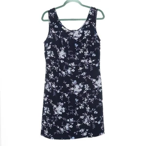 La Belle Vintage Womens Mini Dress Size 9 Blue Purple Floral Y2K Friends 90s - Picture 1 of 6