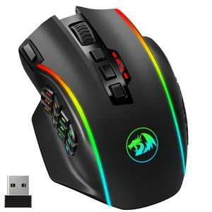 Redragon Wireless Gaming Mouse, MMO Gaming Mouse UP 16,000 DPI, 16 Macro Program - Picture 1 of 3