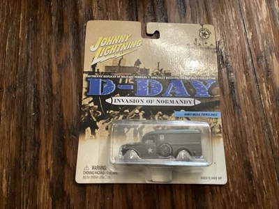 Johnny Lightning D-Day WWII WC54 Army Ambulance, Green, 1:64, NIB - Image 1 of 4