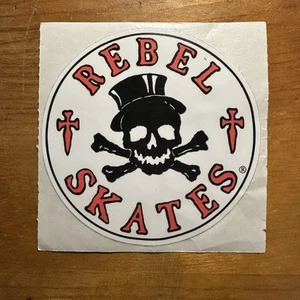 Vintage 1980er "Rebel Skates" Portland Oregon Skateboard Sticker selten - Bild 1 von 3