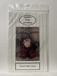 Goodies From Grandma Pattern Good Olde Claus 12" Santa on Wire Hanger Decor Wall - Picture 1 of 2