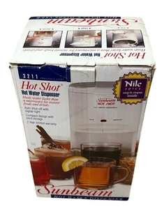 Sunbeam Hot Shot Dispenser Acqua Calda 16 Oz Bianco 3211 Testato Funzionante - Foto 1 di 8