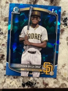 2025 BOWMAN CHROME SAPPHIRE PROSPECT 1st CARD PADRES JHOAN DE LA CRUZ #BCP-223 - Picture 1 of 1