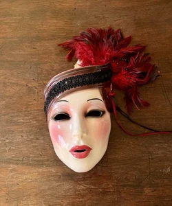 Clay Art San Francisco Ceramic Wall Mask Vintage 1990’s Sophisticated Lady - Picture 1 of 2