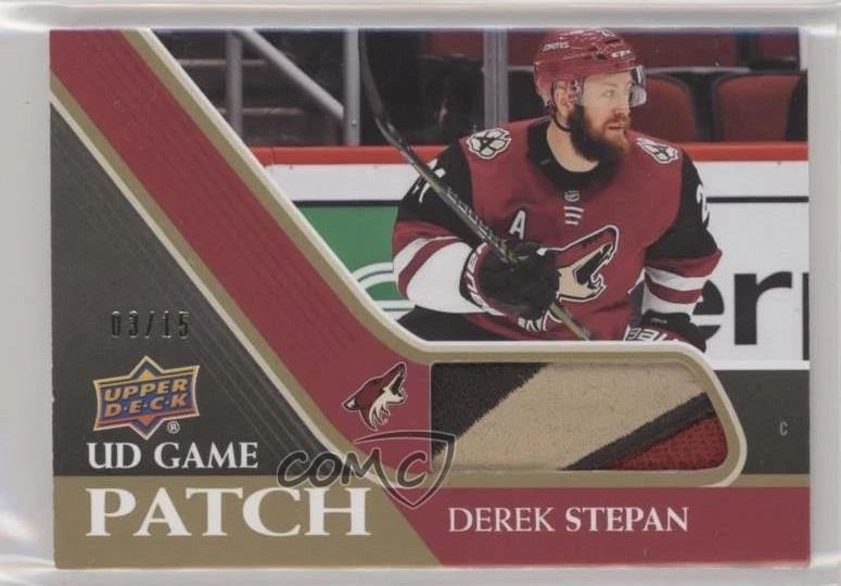 2020-21 Upper Deck UD Game Jersey Patch /15 Derek Stepan #GJ-DS Patch - Image 1 of 2