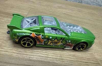 Ford Mustang GT 2012 verde Mattel Bang Pow Crash suelto Hot Wheels '13 Foto 1 de 4