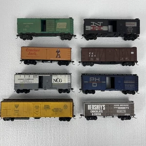 Lote de vagones de carga escala HO (8) Penn Central Cracker Jack Hershey NH CGW ART NCG PHD - Imagen 1 de 13