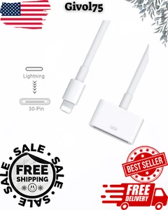 High Quality Adapter Apple Lightning 30-Pin Iphone Pin Genuine Ipad - Picture 1 of 12