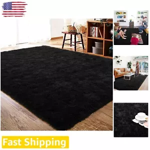 Elegant Marble Pattern 8x10 Area Rug - Thick Plush Shag for Stylish Homes - Picture 1 of 10