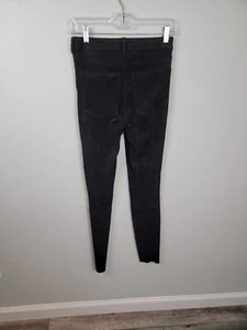 Alice and Olivia Lamb Skin Leather Pants "RAW HEM" NOT HEMMED MSRP $948.00 Sz: 4 - Picture 1 of 10