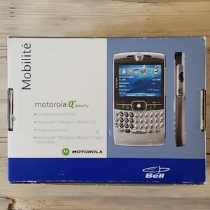 Smartphone vintage Bell Motorola Q Windows débloqué avec étui batterie supplémentaire neuve - Photo 1 sur 13