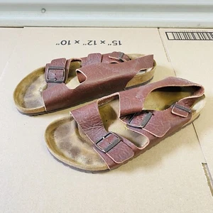 Birkenstock Milano Braun Nubukleder Riemchen Sandale Rustikal Herren 10 Eur 43 - Bild 1 von 16