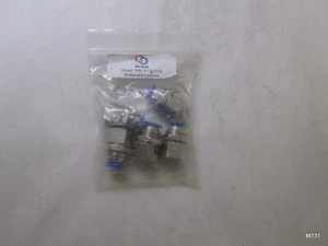 5 Qty Bulkhead Connector Tube OD 1/2″ X NPT 3/8″ Air Push in Fitting - Picture 1 of 3