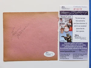 SAM JETHROE SIGNED 4.5 x 5 PAPER CUT AUTOGRAPH ~ JSA# 13015 ~ BRAVES - Picture 1 of 2