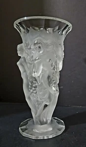 Antiguo vidrio artístico transparente esmerilado uvas Inwald Barolac década de 1920 - Imagen 1 de 16