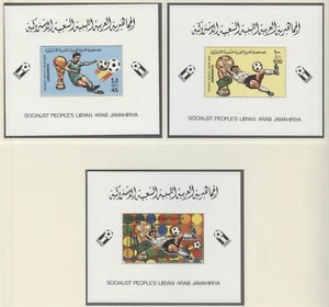 Libya World Championship Soccer Spain 1982 6 perforated blocks MNH - Picture 1 of 2