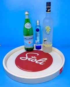 Stoli Stolichnaya Vodka Serving Tray Bar Cocktail Rubberized Fancy Heavy Duty - Picture 1 of 9