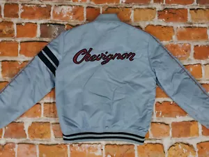 *CHEVIGNON DAMEN VINTAGE BOMBER JACKE*SCHREIBSCHRIFT*BABY AQUA BLAU*GR M*TIP TOP - Bild 1 von 8