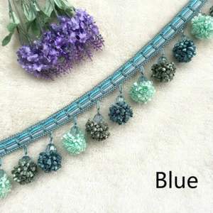 Pom Pom Curtain Ribbon Balls Tassel Trims Fringe Edging Sewing Fabric DIY Crafts - Picture 1 of 21