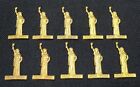 (10) Vintage - STATUE OF LIBERTY - New York - STAMPED BRASS Ornament, Charm