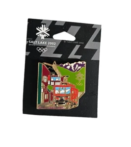 Olympics 2002 Salt Lake City Lapel Pin Tack Historic Trolley Car Winter Games - Picture 1 of 2