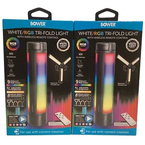 Bower White Red Green Blue Tri-Fold Lights Wireless Remote Controls 2 Pack - Picture 1 of 8