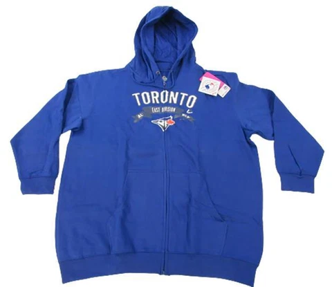 Toronto Blue Jays Womens Plus Sizes 1X-2X-3X-4X Majestic Full Zip Hoodie Jacket Cover