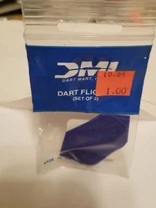 DMI vintage 90's thin shape blue squares dart flights - Picture 1 of 1