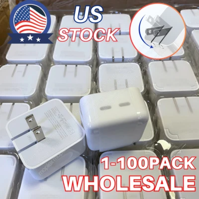 For iPhone iPad Macbook Air 35W USB C Power Adapter Cube Fast Charger Wholesale - Image 1 of 4