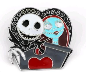 Nightmare before Christmas Anstecknadel Brosche Disney Jack und Sally Nagelneu - Bild 1 von 5