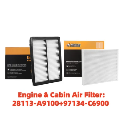 Juego combinado de filtro de aire de motor y cabina adecuado para Kia Sorento 2016-2020 VENDEDOR DE EE. UU. Foto 1 de 4