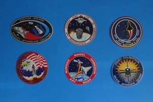 NASA Mission Aufkleber Lot 6 Space Shuttle Patch Programm Logos alle verschieden STS - Bild 1 von 2