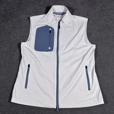 Chaleco Southern Tide Bowline Performance Para Hombres Mediano Sin Mangas Cremallera Completa Preppy Foto 1 de 4