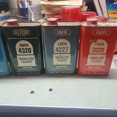 Lote de 6 latas de pólvora vintage vacías Foto 1 de 4