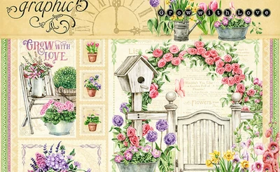 Graphic45 CRECE CON AMOR PAQUETE DE 8 CARTULINAS IMPRESAS A DOBLE CARA 12x12 Foto 1 de 4