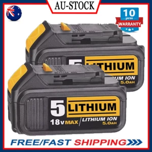 2Pack For DEWALT 18V XR 5.0Ah DCB184 Li-Ion Slide Battery DCB182 DCF885 DCB200 - Picture 1 of 15