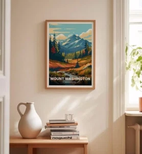 Mount Washington Poster, Travel-Inspired Wall Art - Picture 1 of 3