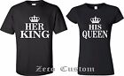 Couple Matching Love T-Shirts - King And Queen - His and Hers New Cool 