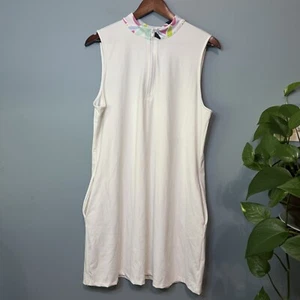 Tommy Bahama Golf Dress with Pockets. White - Printed Neckline. Women’s XL - Picture 1 of 10