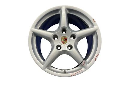 2005 2006 2007 2008 PORSCHE 911 18X10 FIVE SPOKE WHEEL RIM SILVER OEM *SCUFFS* Foto 1 de 4