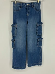 Abercrombie & Fitch Kids Girls High Rise Ultra Wide Leg Denim Jeans Youth 7/8 - Picture 1 of 8