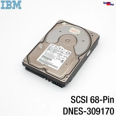 IBM DNES-309170 9GB 9.1GB SCSI 68-PIN POL HDD FESTPLATTE P/N 25L1910 HARD DISK - Bild 1 von 3