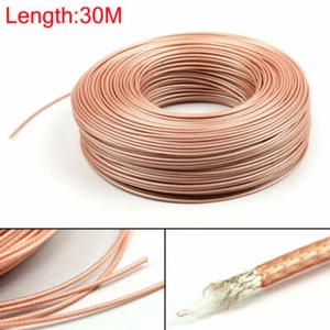 30m RG179 RF Koncentryczne złącze kablowe 75ohm M17/94 RG-179 koncentryczny pigtail 98ft RA - Zdjęcie 1 z 3