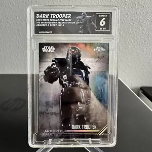 2022 Topps Chrome Star Wars Mandalorian Dark Trooper Armored & Ready AR-6 Graded - Picture 1 of 2