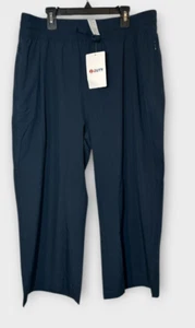 NEW ZUTY Womens XL Cropped Pants UPF 50 Pockets Navy Athleisure Casual Active - Picture 1 of 8