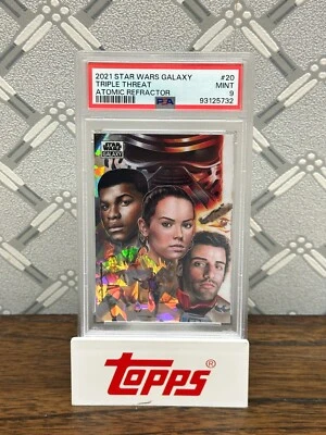 Star Wars Galaxy Triple Threat 2021/150 Atomic Refractor #20 PSA 9 como nuevo Foto 1 de 2