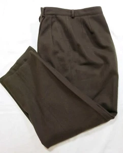 Pantalones de lana marrón Clifford and Wills forrados bolsillos botones con cremallera pequeños 12 P - Imagen 1 de 11