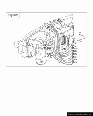 A2028000378 VALVOLA CLIMA IMPIANTO SOTTOPRESSIONE MERCEDES CLASSE C W 202 FIG. 5 - Immagine 1 di 2