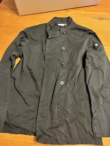 BLACK Long Sleeve Vented CHEF WORKS COAT SPECIAL for Chefs & Cooks size Medium - Picture 1 of 7