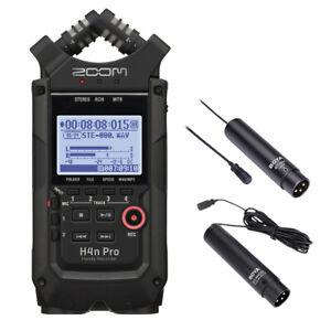 Kit microphone d'entrevue enregistreur portable tout noir Zoom H4n Pro